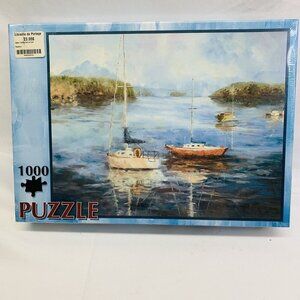 Jigsaw Puzzles 1000 Pieces Sailboat Painting Blue Horizon Richard Boutin USA